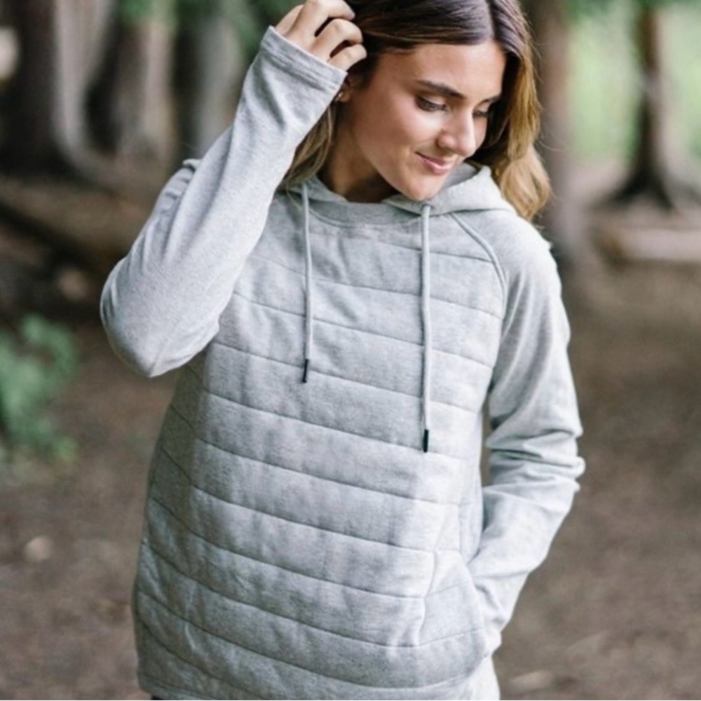 ZYIA Active XL Quilted Grey hoodie